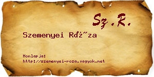 Szemenyei Róza névjegykártya