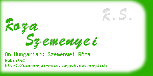 roza szemenyei business card